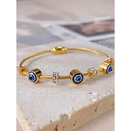 Chic Laddies Women Gold-Plated Nazar Guard Bangle-Style Bracelet-picture-27