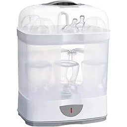 Chicco Baby Feeding Bottle Fast and Effective Sterilization for Nipples and Accessories, Auto Shut Off, Kills Germs 2 in 1 for 6 Bottles (White)-image-6