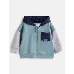 Chicco Boys Colourblocked Hooded Oversized Front-Open Sweatshirt-picture-18