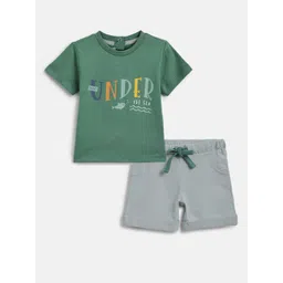 Chicco Boys Printed Pure Cotton T-Shirt With Shorts-picture-24