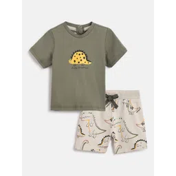 Chicco Boys Printed T-shirt with Shorts-picture-37