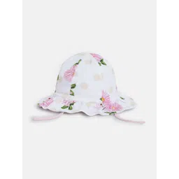 Chicco Girls White Self Design Sun Hat-picture-51