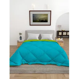 CHICERY Blue & Green 300 GSM Double Bed Comforter-picture-42