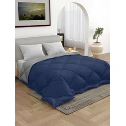CHICERY Blue & Grey 300 GSM Double Bed Reversible Comforter-picture-12