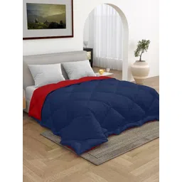 CHICERY Blue & Red Microfiber AC Room Single Bed Comforter-picture-40