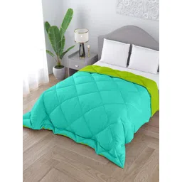 CHICERY Green & Sea Green AC Room 200 GSM Reversible Single Bed Comforter image 3