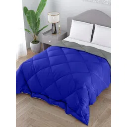 CHICERY Navy Blue & Grey Geometric Microfibre AC Room 200 GSM Double Bed Comforter-picture-37