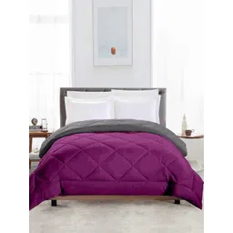 CHICERY Purple & Grey Geometric AC Room Single Bed Comforter-picture-31