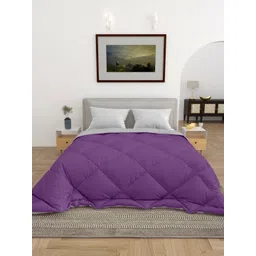 CHICERY Purple & Grey Heavy Winter Double Bed Comforter-picture-30