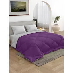 CHICERY Purple & Grey Microfiber 300 GSM Reversible Single Bed Comforter-picture-19