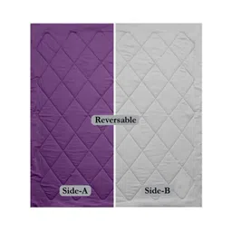 CHICERY Purple & Grey Microfiber AC Room Single Bed Comforter image 3