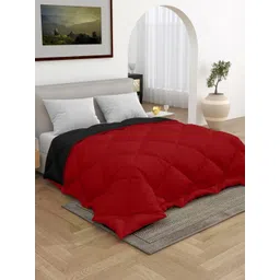 CHICERY Red & Black Geometric Microfiber AC Room 200 GSM Lightweight Double Bed Comforter-picture-39