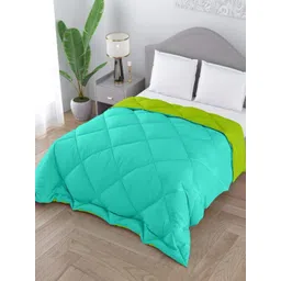 CHICERY Sea Green & Green Geometric Microfiber AC Room 200 GSM Single Bed Comforter-picture-12