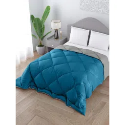 CHICERY Teal & Grey Geometric Microfiber AC Room 200 GSM Single Bed Comforter-picture-38