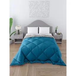 CHICERY Teal & Grey Microfiber AC Room Double Bed Comforter-picture-25