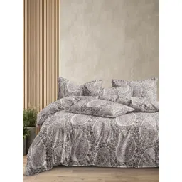 CHICERY White & Grey Ethnic Motifs AC Room Double Bed Comforter-picture-19