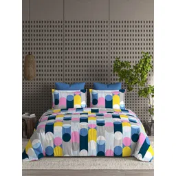 CHICERY White & Yellow Geometric AC Room Double Bed Comforter-picture-15