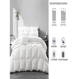 CHICERY White Heavy Winter 300 GSM Single Bed Comforter image 4