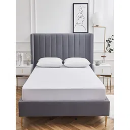 CHICERY White Terry Cotton Fitted Breathable Mattress Protector-image-4