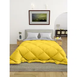 CHICERY Yellow & Grey Microfiber AC Room Double Bed Comforter-picture-25