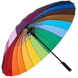chiddhan Rainbow Umbrella Big Size 16 Ribs Stylish Colorful Umbrella for Kids Woman and Men Windproof Rainbow Umberalla Auto Open And Manual Close Anti-UV.-picture-35