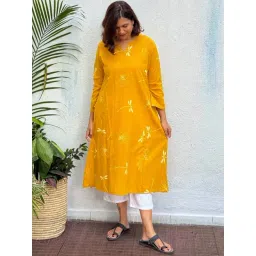 Chidiyaa Aparna Block Printed Cotton Kurta-picture-34