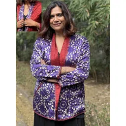 Chidiyaa Women Shawl Collar Conversational Printed Casual Reversible Tailored Jacket-picture-32