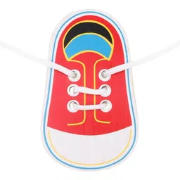 childgossip Cute Mini Wooden Shoe Toy Learn to Tie Shoelaces Threading for Kids-picture-20