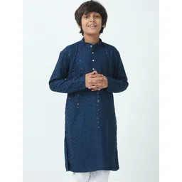 CHILINS Boys Embroidered Kurta Set-picture-54