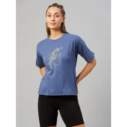 chimpaaanzee Chimpanzee Blue Printed T-Shirt-picture-23