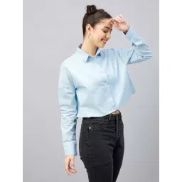 chimpaaanzee Chimpanzee Sky Blue Cotton Regular Fit Shirt-picture-27