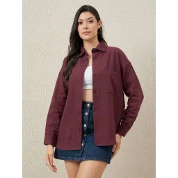 CHIMPAAANZEE Wine Long Sleeves Shirt-picture-10