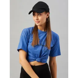 Chimpanzee Blue Printed T-Shirt-image-32