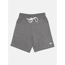 CHIMPRALA Boys Grey Mid-Rise Knee-Length Cotton Regular Shorts-picture-11