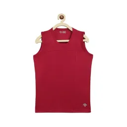Chimprala Kids Maroon Solid Tank Top-picture-10