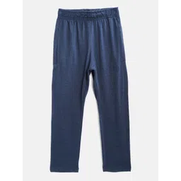 CHIMPRALA Kids Navy Blue Solid Cotton Antimicrobial Track Pants-picture-12