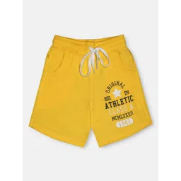 CHIMPRALA Kids Yellow & Black Printed Pure Cotton Antimicrobial Shorts-picture-18