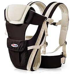 Chinmay Kids Adjustable Baby Carrier Cum Kangaroo Bag/Carry Sling/Back/Front Carrier With Safety Belt and Buckle Straps for 0-18 Months (Brown), Toddler-picture-11