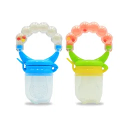 Chinmay Kids Baby Pacifier New Born With Rattle Handle Silicone Fresh Fruit Safe Kids Soother (Blue, Green)-picture-34