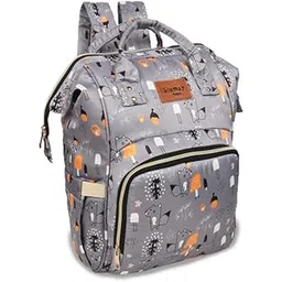 Chinmay Kids Diaper Bag Nursing Maternity Backpack, Waterproof Multifunctional Travel Bag Large Size (20 x 18 x 40 cms)(Blue) (Grey Cat)-picture-13