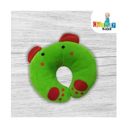 Chinmay Kids Mustard Seeds, Polyester Fibre Animals Baby Pillow Pack of 2 Green, Green image 3