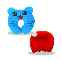 Chinmay Kids Mustard Seeds, Polyester Fibre Animals Baby Pillow Pack of 2 New Sky Blue, Red-picture-20