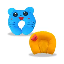 Chinmay Kids Mustard Seeds, Polyester Fibre Animals Baby Pillow Pack of 2 New Sky Blue, Yellow-picture-16