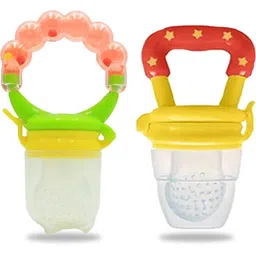 chinmay kids New Born Baby Pacifier With Rattle Handle Silicone Safe Fresh Fruit Feeder Soother-picture-34