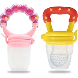 chinmay kids New Born Baby Pacifier With Rattle Handle Silicone Safe Fresh Fruit Feeder Soother-picture-40