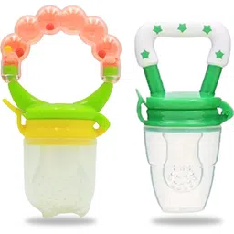 chinmay kids New Born Baby Pacifier With Rattle Handle Silicone Safe Fresh Fruit Feeder Soother-picture-36