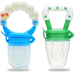chinmay kids New Born Baby Pacifier With Rattle Handle Silicone Safe Fresh Fruit Feeder Soother-picture-39