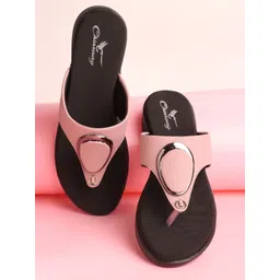 CHINRAAG Women Colourblocked Open Toe Flats image 1