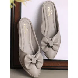 CHINRAAG Women Mules with Bows Flats-picture-4