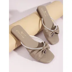 CHINRAAG Women One Toe Flats with Bows-picture-10